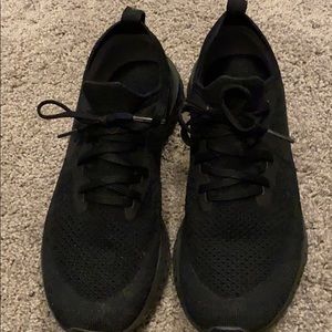 Black Nike epic react tennis shoes